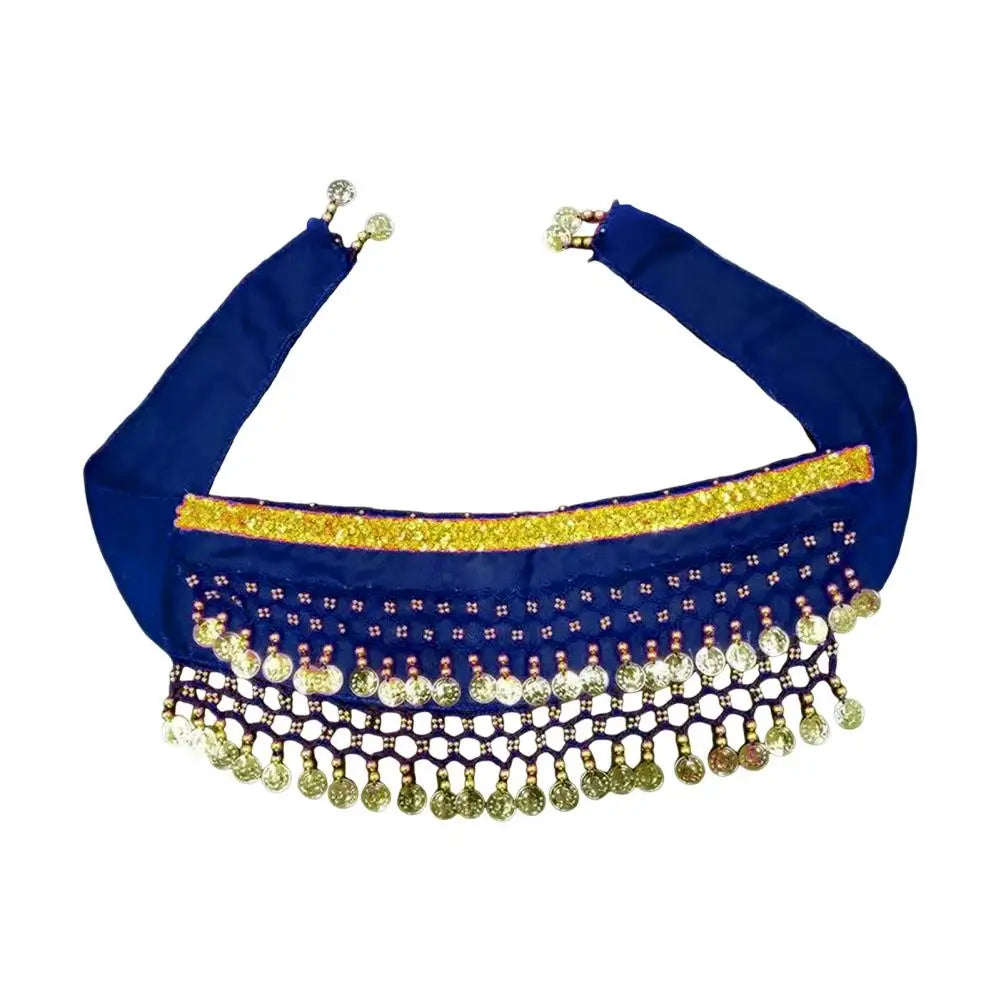 Colorful dog belly dance costume with sequins and vibrant design for festive pet celebrations