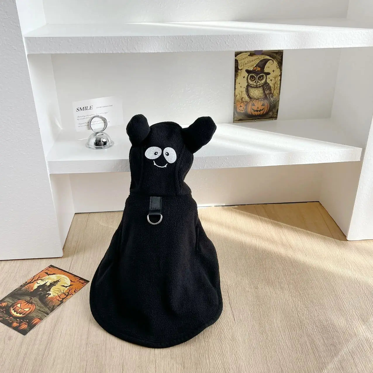 Cute dog Halloween ghost cape from Zoomies & Co with playful ears and a friendly face