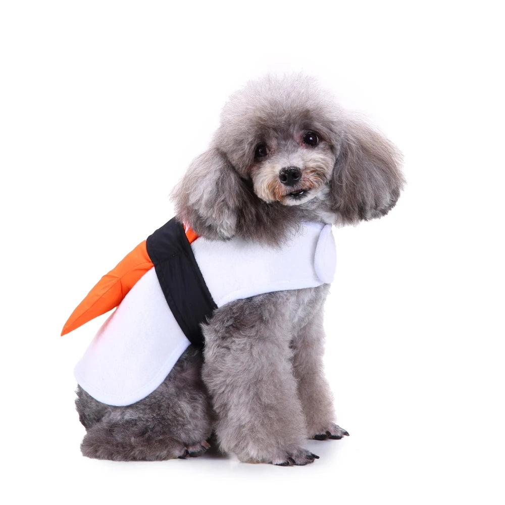 Cute dog in a dog kimono chef costume with sushi design, perfect for pet parties