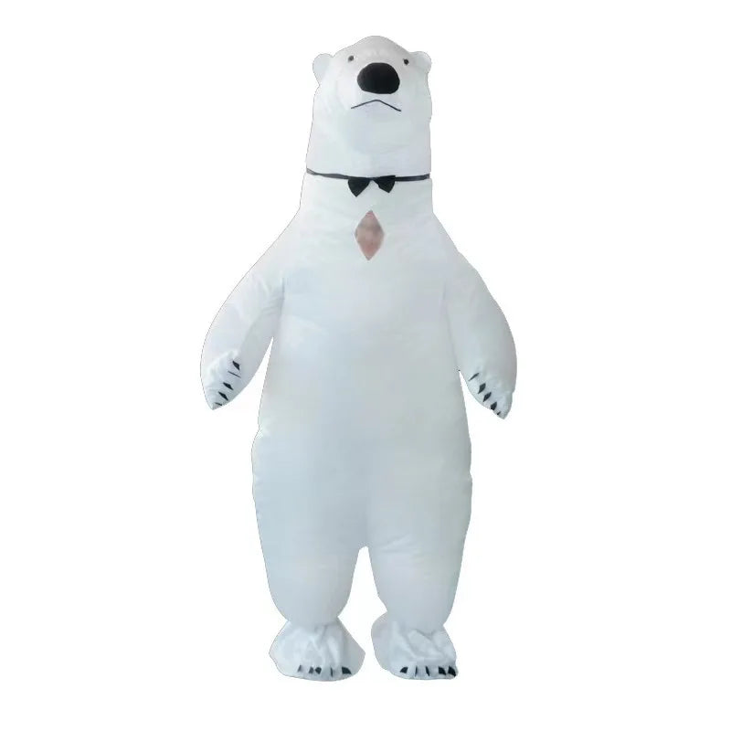 Inflatable polar bear costume for adult women, perfect for fun parties and events