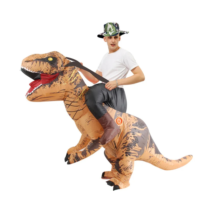 Inflatable T-Rex Costume for Adults with Hat, perfect for fun parties and events