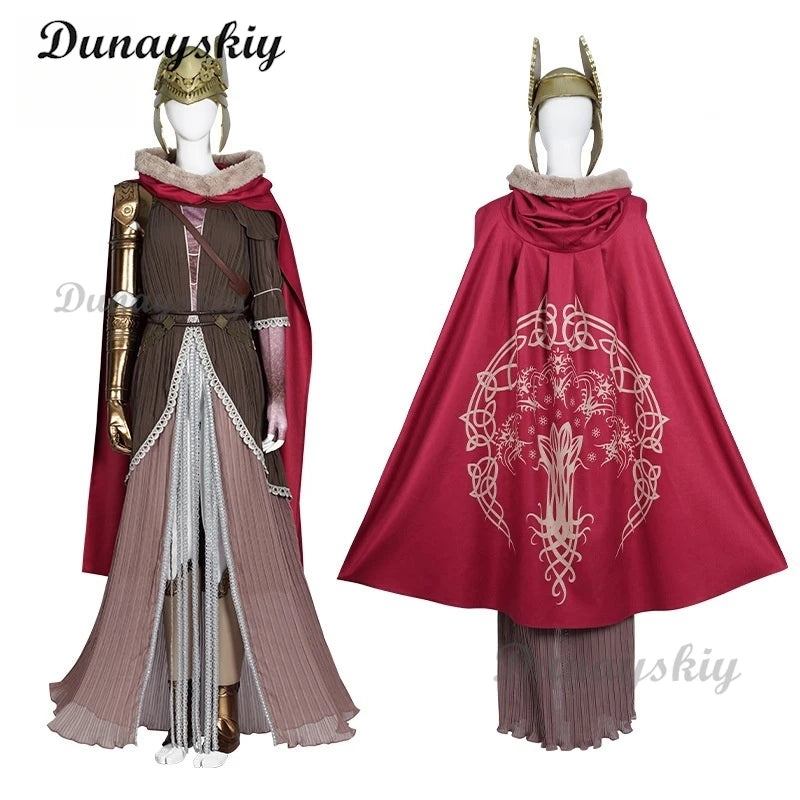 Elden Ring Malenia dress full set including cape and detailed accessories for cosplay enthusiasts