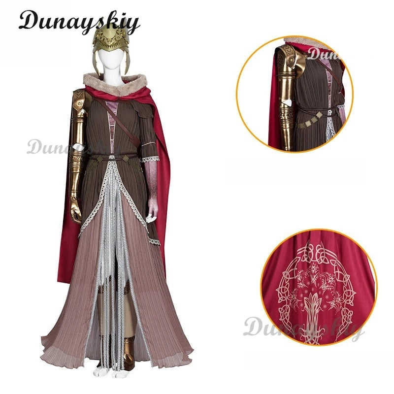 Elden Ring Malenia dress full set with detailed design and elegant cape for cosplay and costume events