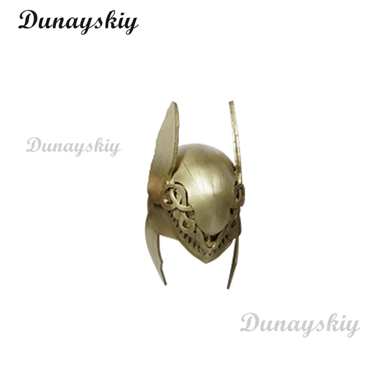 Elden Ring Malenia dress full set with intricate design including a detailed golden helmet