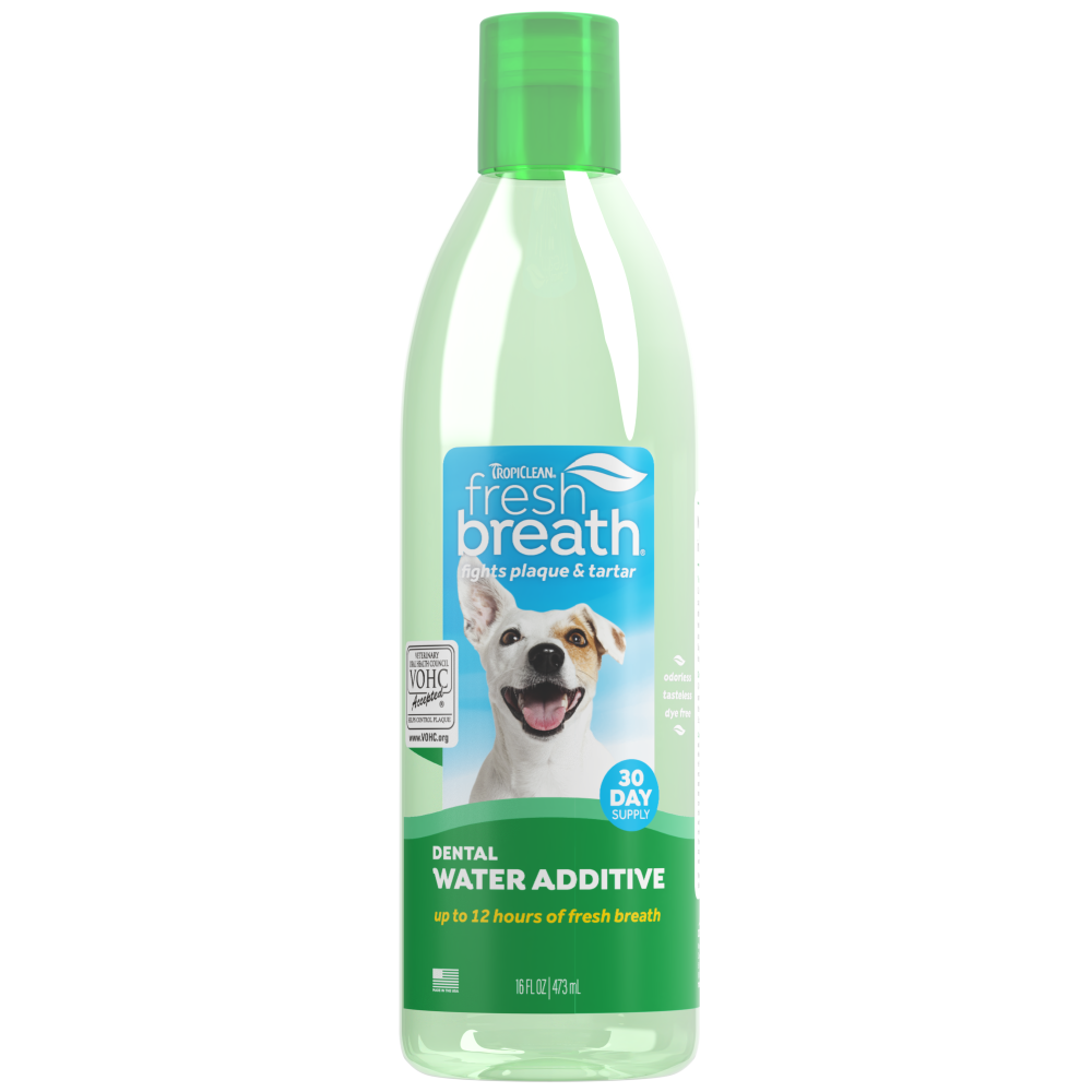 TropiClean Fresh Breath Dental Water Additive for Dogs, 16-fl oz bottle