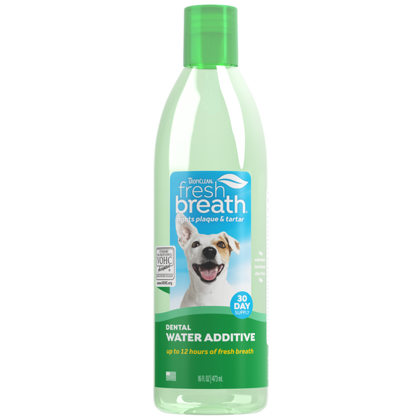 TropiClean Fresh Breath Dental Water Additive for Dogs, 16-fl oz bottle