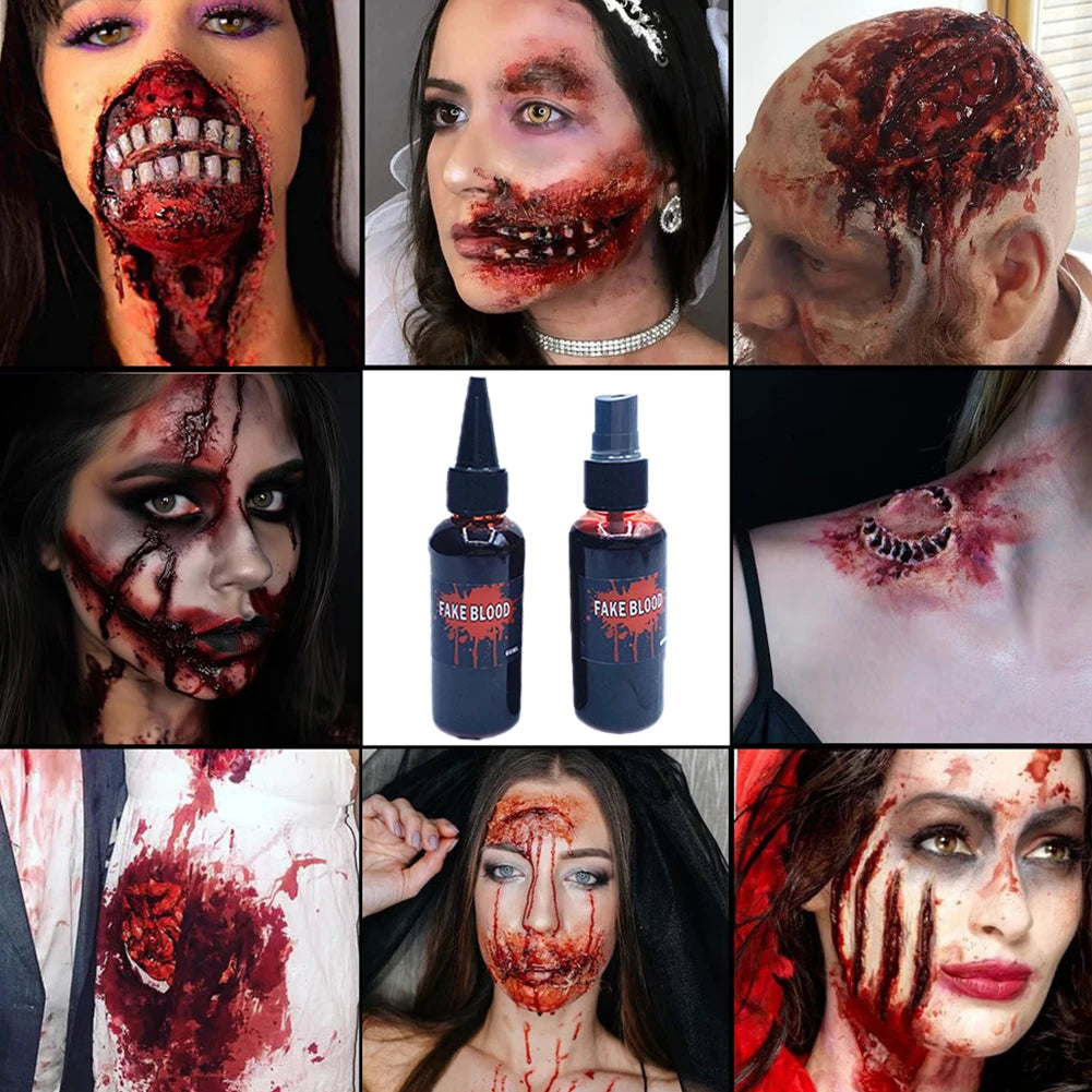 Fake blood for pets Halloween cosplay in various creative applications and looks for spooky costumes