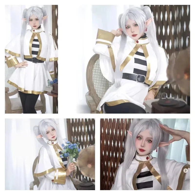 Frieren cosplay costume set featuring unique design and accessories for anime enthusiasts