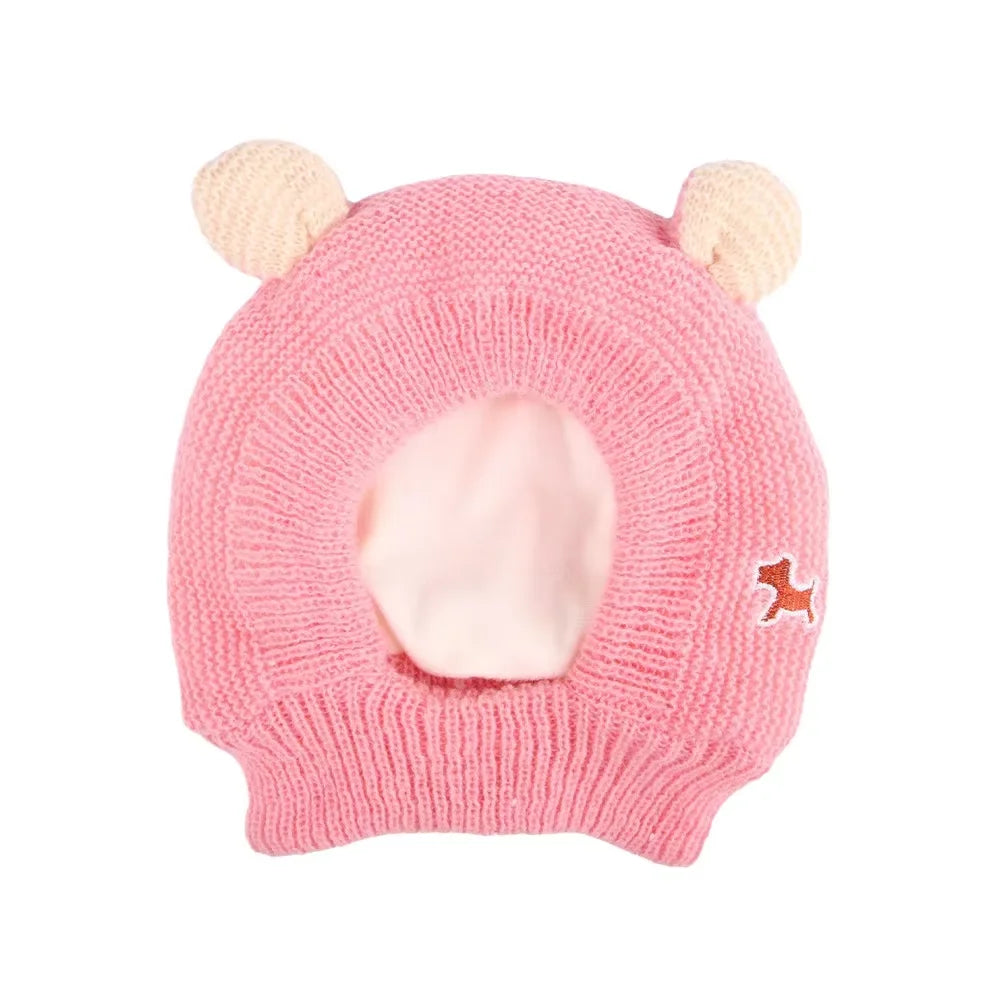 Adorable pink hat with bear ears, perfect for funny cat hats for costumes