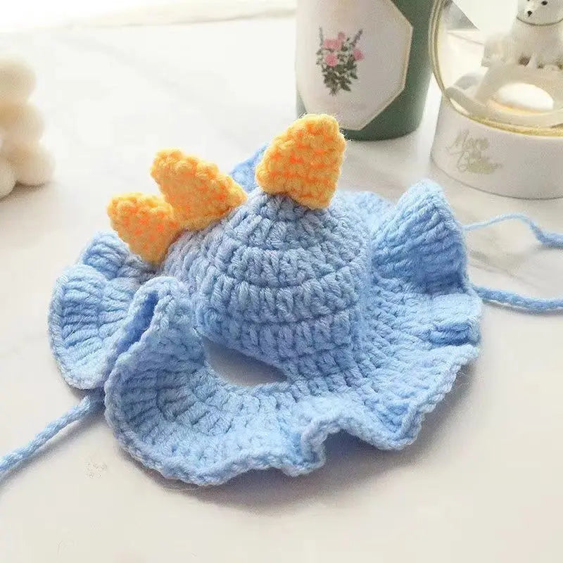 Cute blue dinosaur hat for pets, perfect funny pet hats for cats and dogs, ideal for playful photos