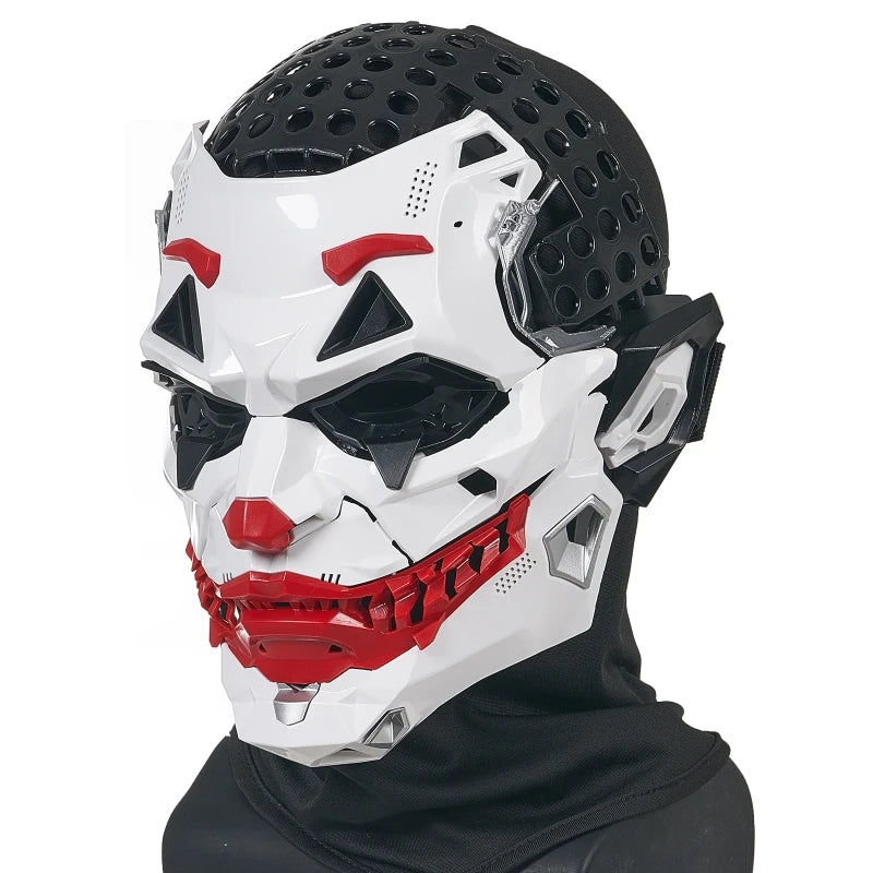 Zoomies & Co Halloween cyberpunk prop mask with intricate design and vibrant colors for spooky costumes