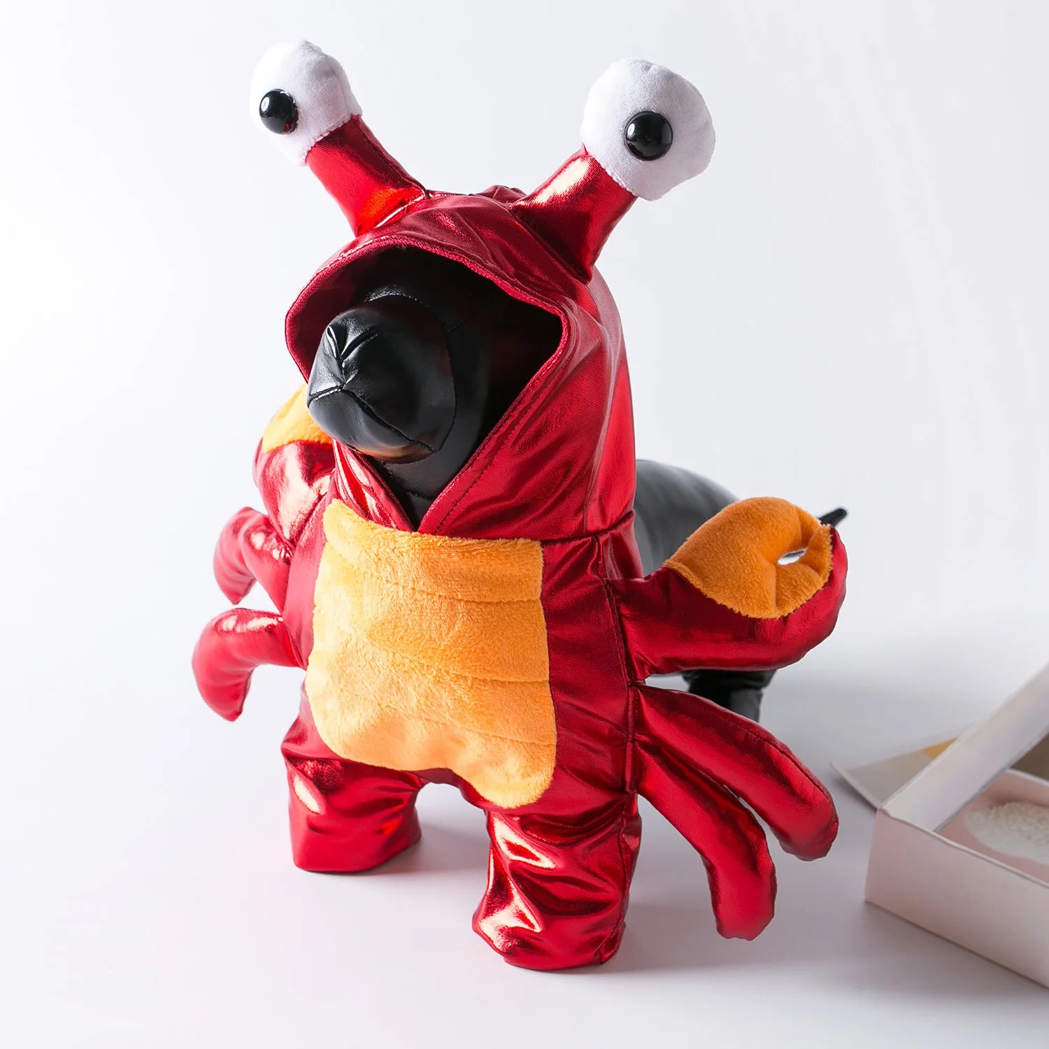 Halloween dog crab costume with red and orange design for playful pet celebrations