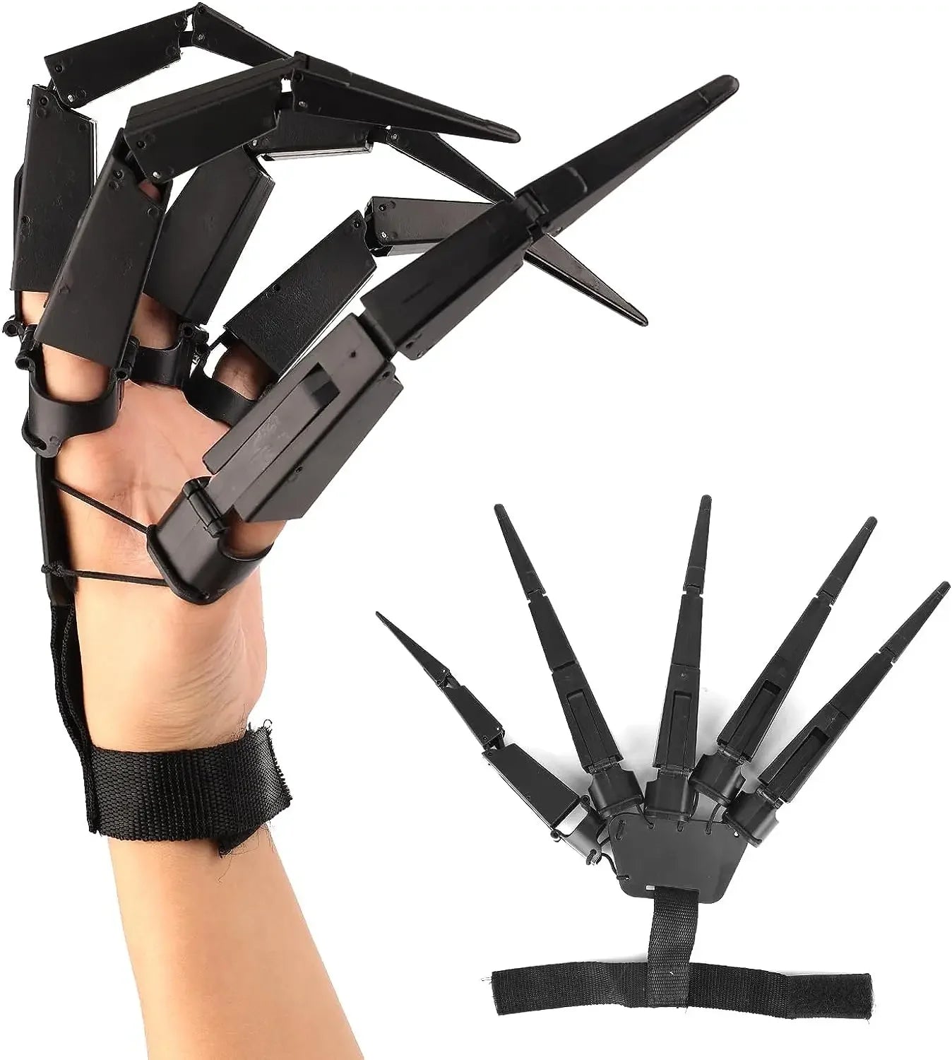 Halloween pet skeleton hand costume with articulated fingers for fun photo opportunities