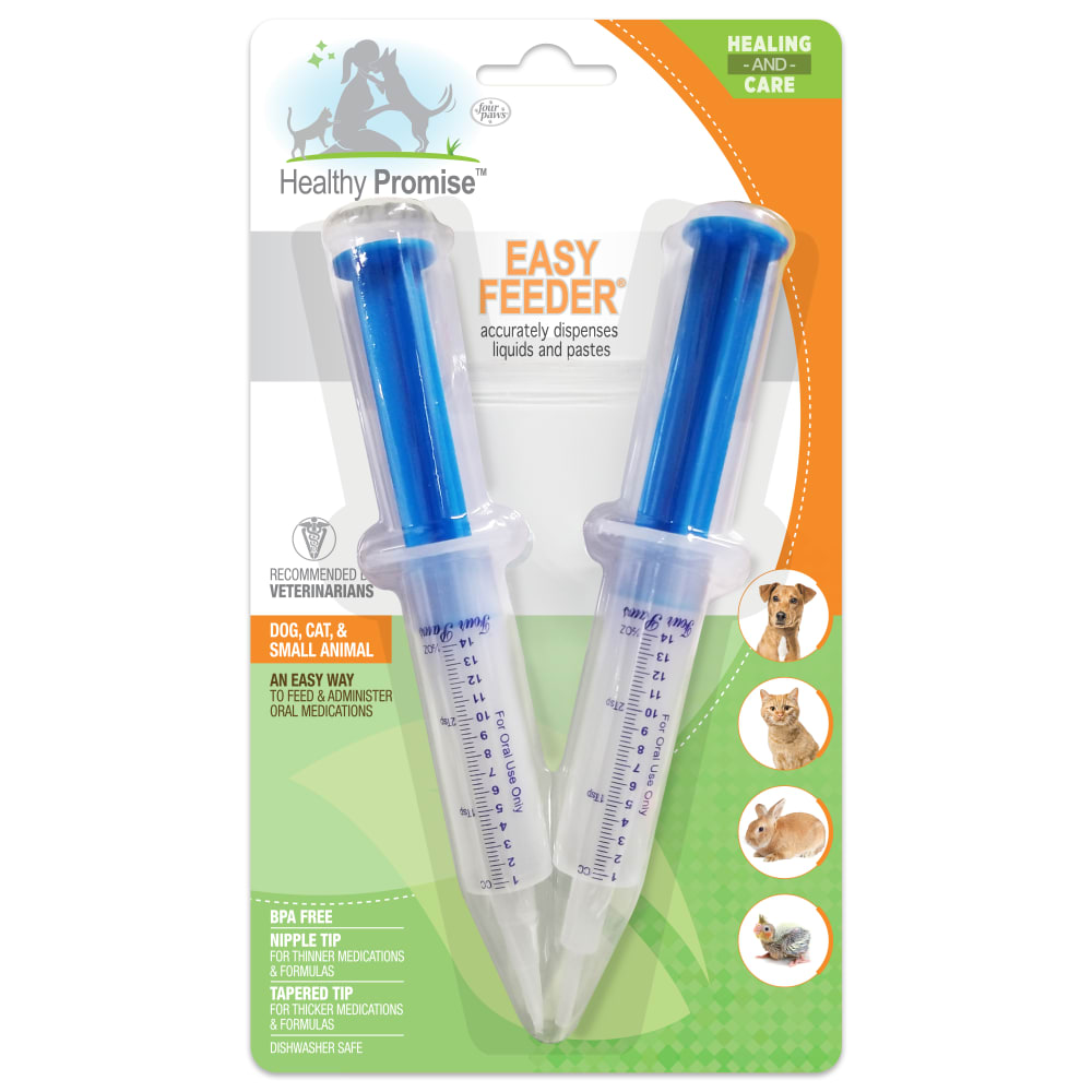 Healthy Promise Easy Feeder for Dogs and Cats, includes two BPA-free syringes for liquid medications