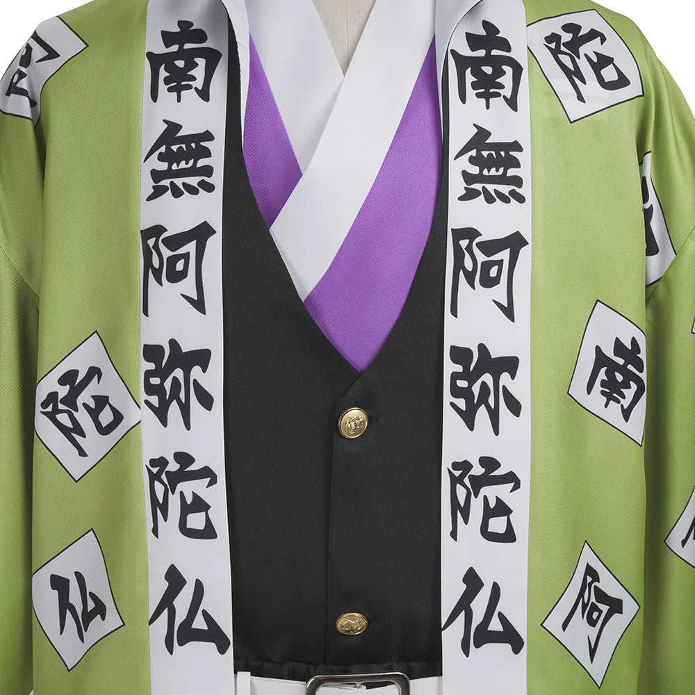Himejima Gyomei cosplay costume with vibrant green and black detailing for anime fans