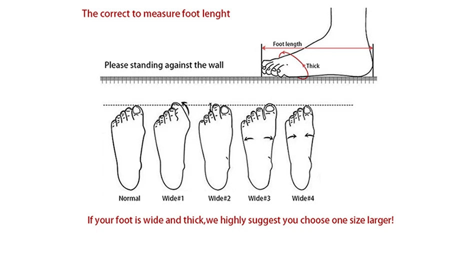 Measuring guide for foot length with instructions for fitting Homelander cosplay costume for men
