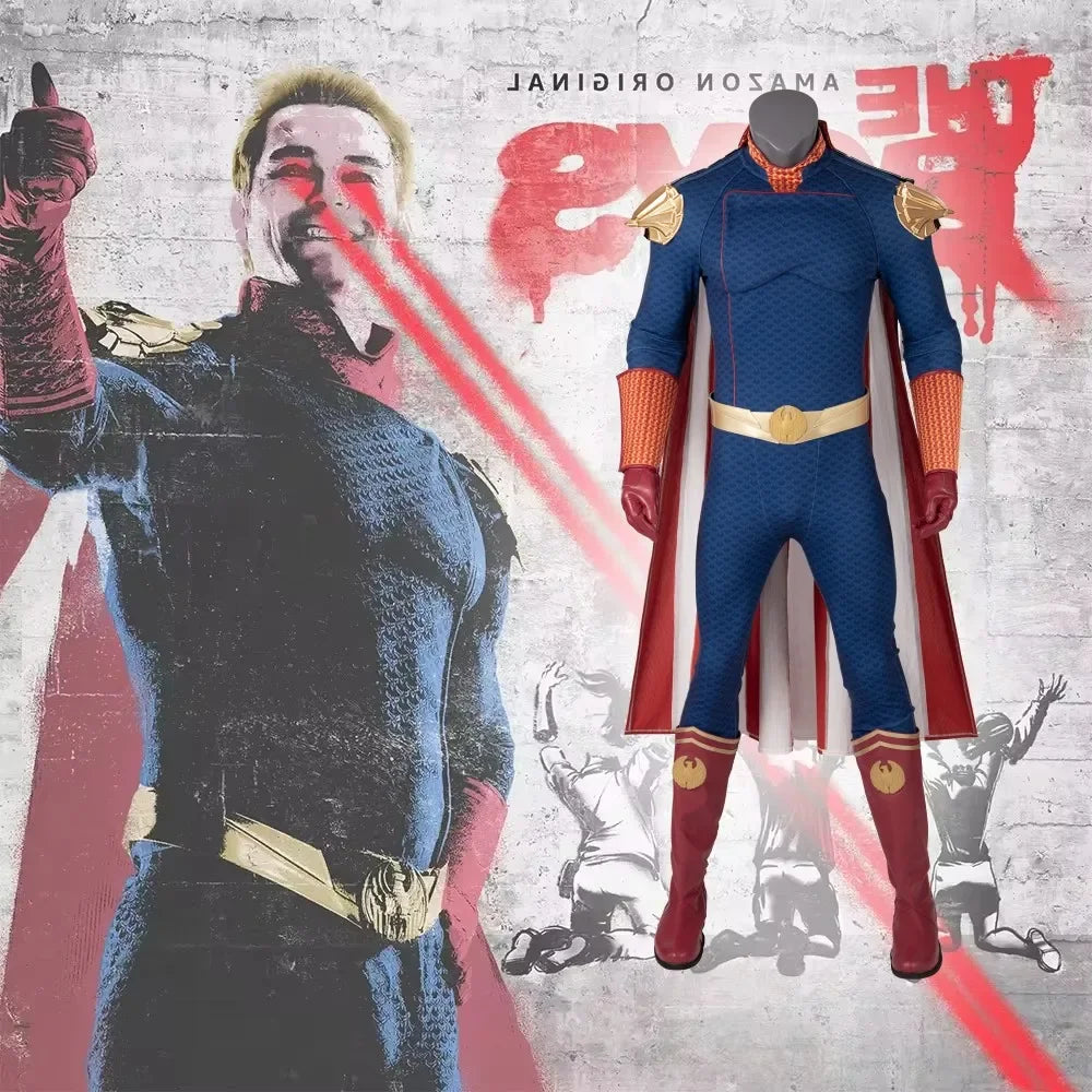 Homelander cosplay costume for men featuring detailed design and vibrant colors for fans of The Boys