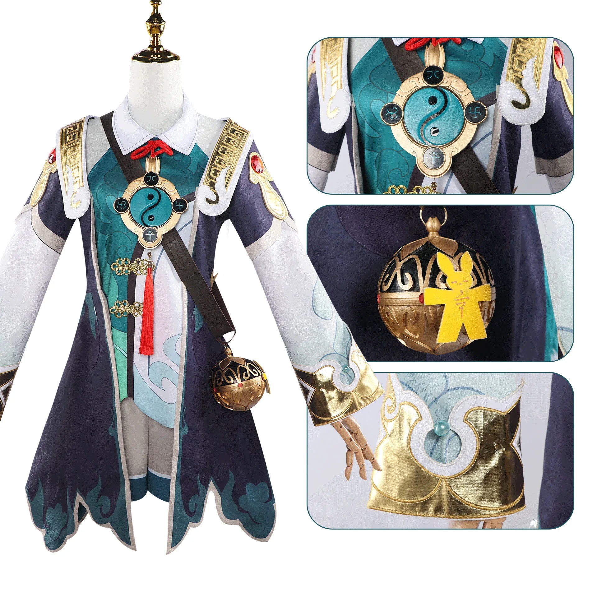 Honkai Star Rail Huohuo full outfit set featuring intricate designs and unique accessories