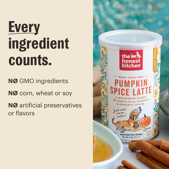 The Honest Kitchen Dog Instant Pumpkin Latte 4 Oz