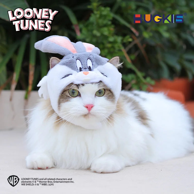 Looney Tunes cat Halloween costume with cute rabbit ears for playful pet dress-up