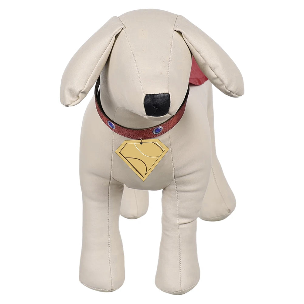 Adorable Superdog Krypto dog costume with cape and collar for pets to dress up as superheroes