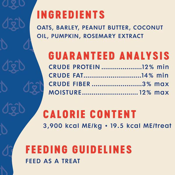 Finley's Wheat-Free Peanut Butter & Pumpkin Crunchy Biscuit Dog Treats, 12-oz bag