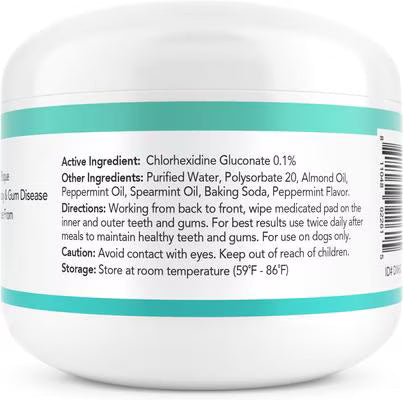 Nootie Oral Solutions Medicated Dog Dental Wipes, 60 Count