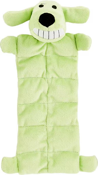 Multipet Loofa Squeaker Mat Soft Plush Dog Toy, Color Varies, 12-in