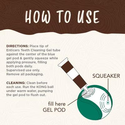 TropiClean Enticers Teeth Cleaning Gel Variety Pack Refill for KONG Dental Ball, 0.5-oz, 3 count