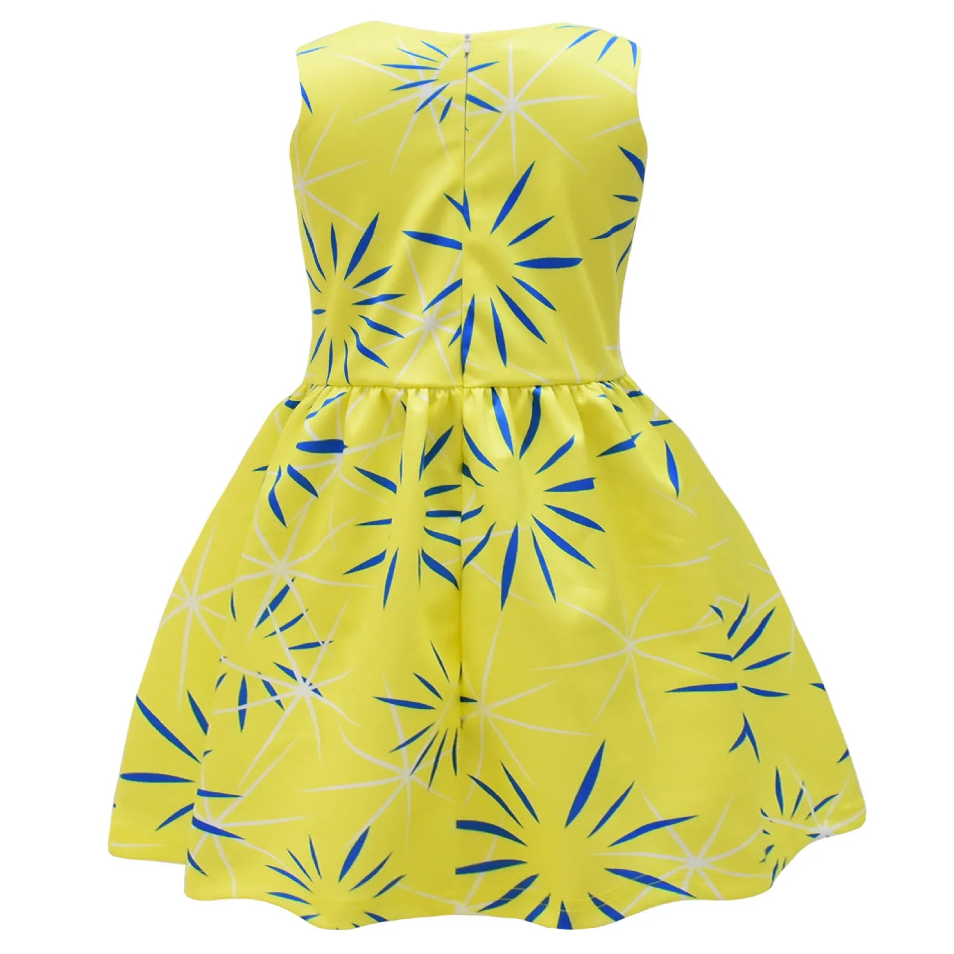 Bright yellow dress with starburst pattern for Inside Out Joy halloween costume