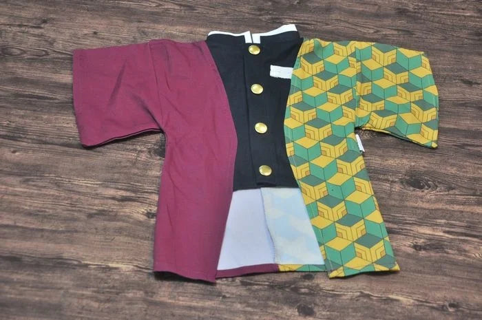 Japanese dog kimono costume with colorful patterns and traditional design for stylish pets