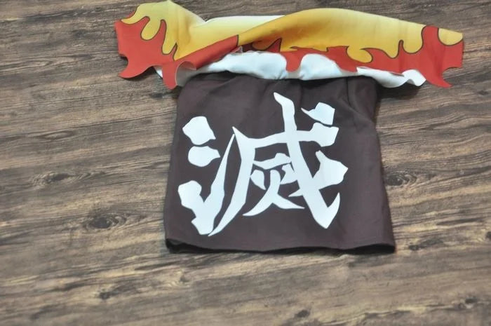 Japanese dog kimono costume featuring vibrant colors and traditional character design for pets