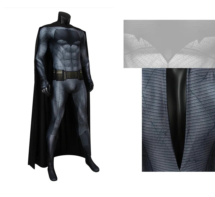 Justice Dawn Batman suit for men featuring sleek design and iconic cape for a bold superhero look