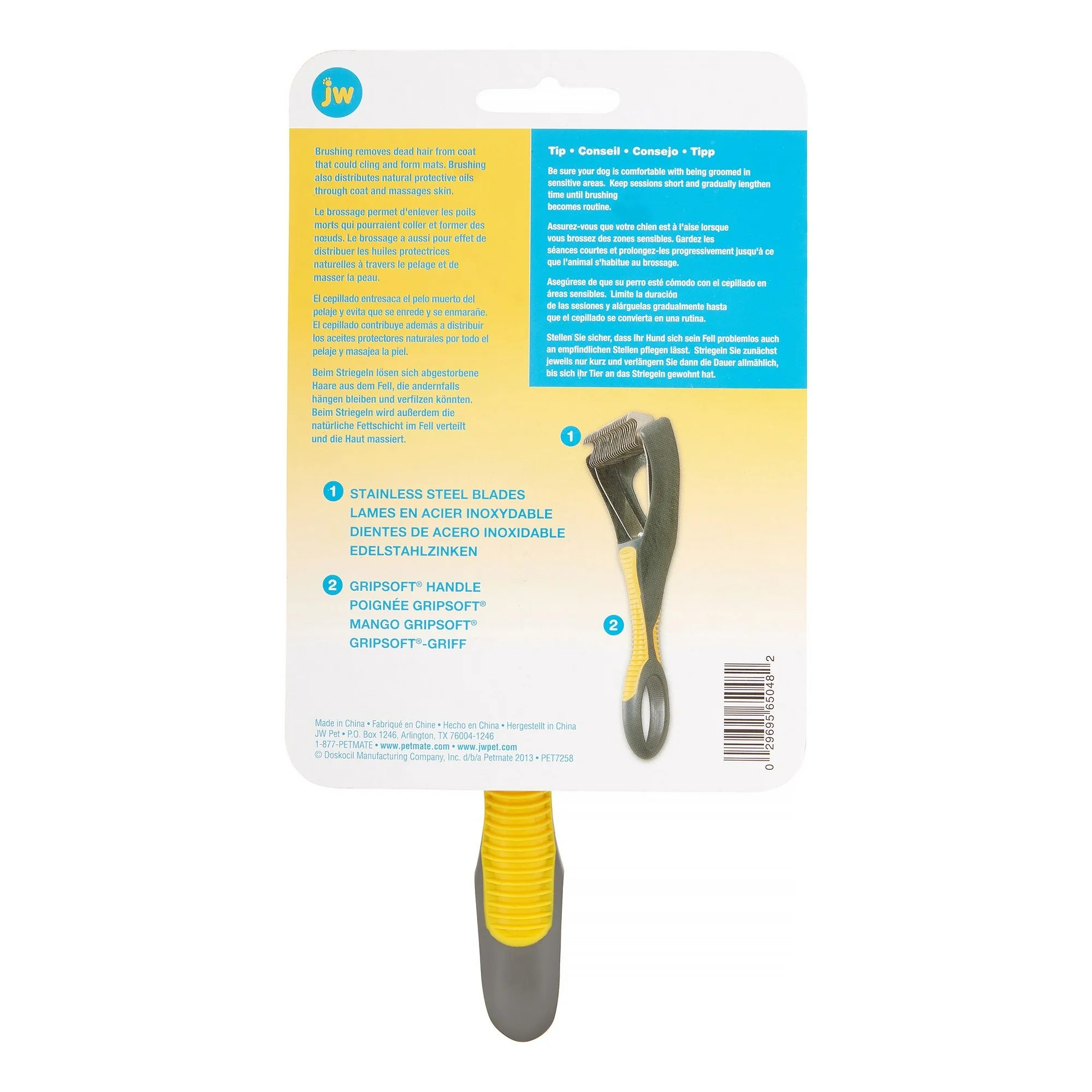 Stainless steel razor blade with yellow and black gripsoft handle for shaving