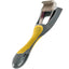 JW Pet grooming brush for dogs with ergonomic yellow and black handle and stainless steel blades
