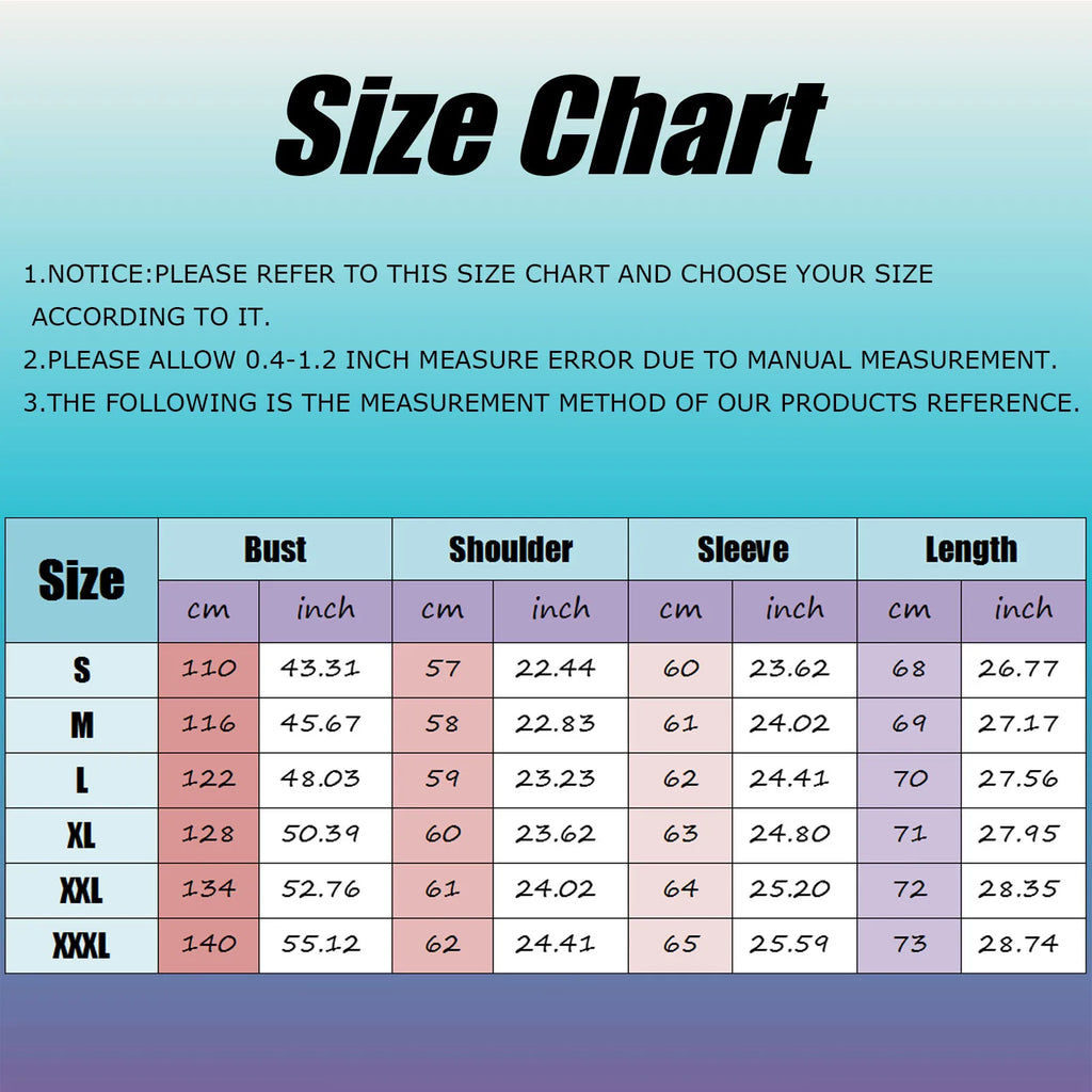 Size chart for kangaroo pocket pet hoodie for women with measurements in inches and centimeters