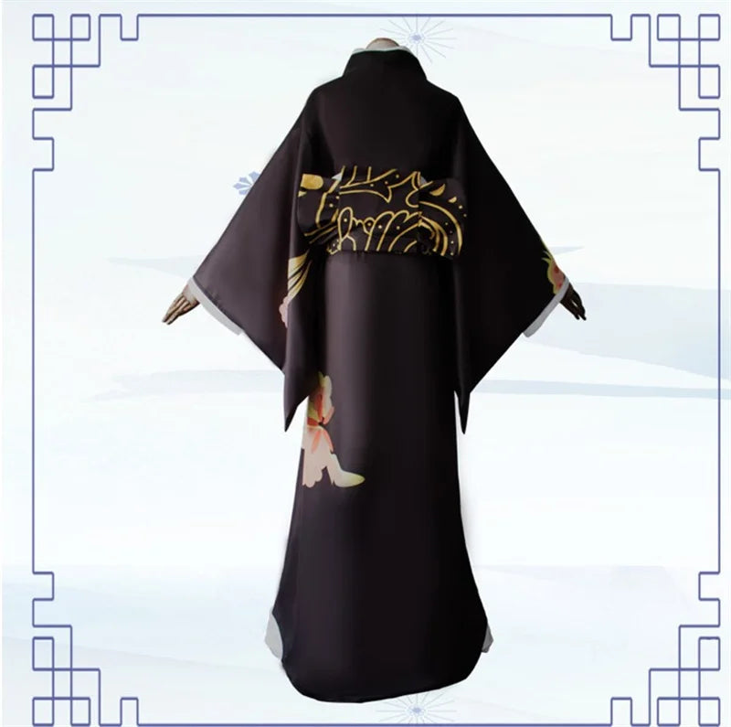 Kibutsuji Muzan cosplay costume with elegant design and flowing sleeves, perfect for anime fans