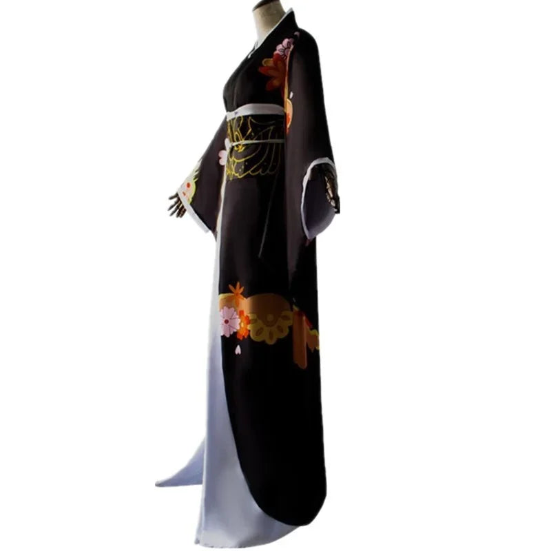 Kibutsuji Muzan cosplay costume featuring a traditional kimono design with floral details