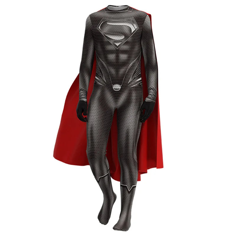 Superman costume with cape for Kids featuring a sleek design and eye-catching colors