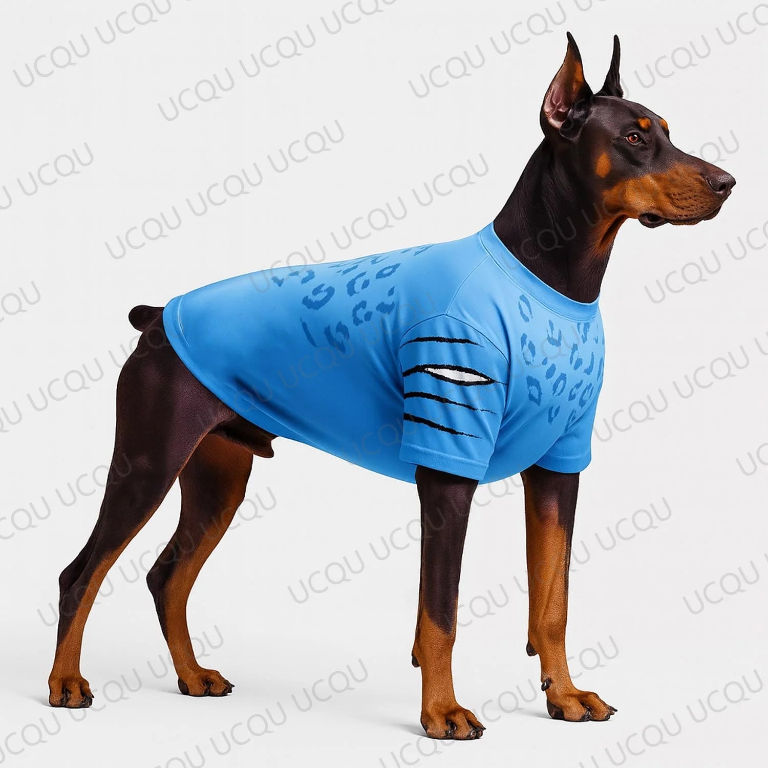 KPop demon hunter pet costume in blue for dogs featuring a fun, stylish design.