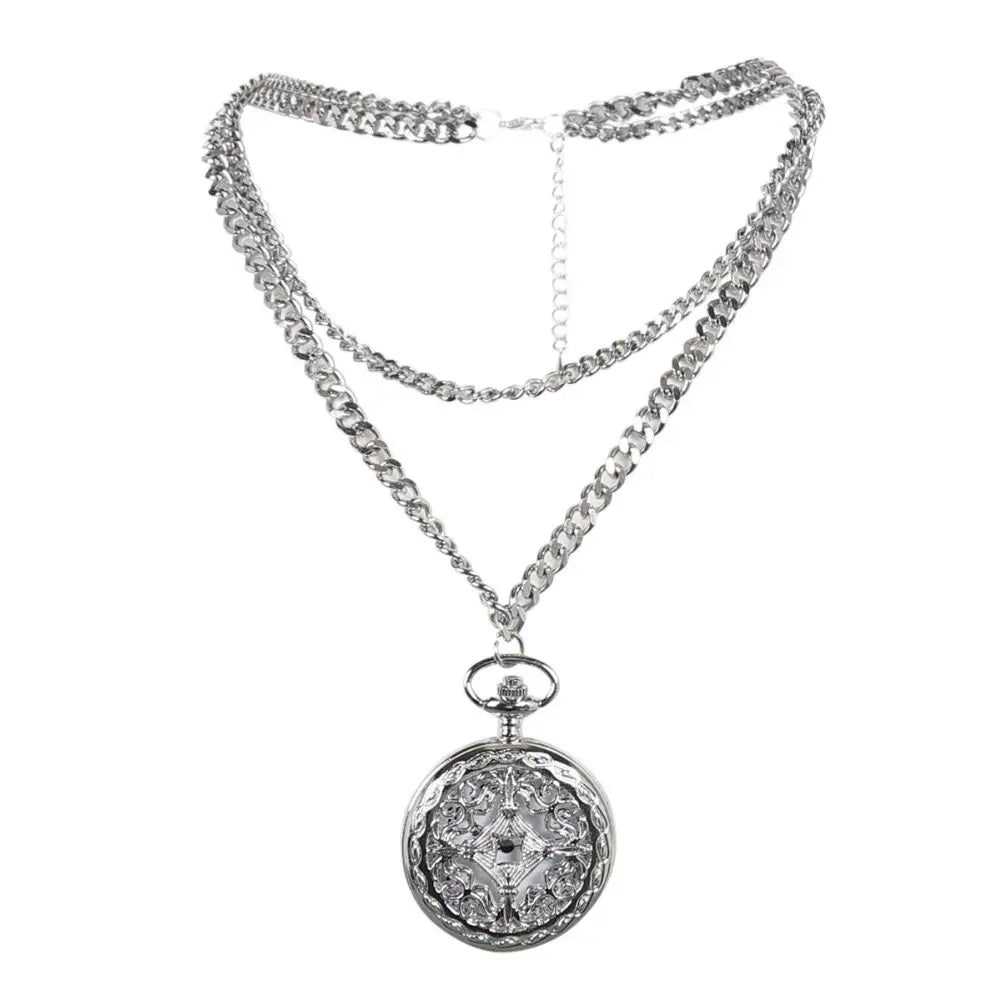 Kpop Demon Hunters Rumi cosplay costume necklace with intricate design and layered silver chains