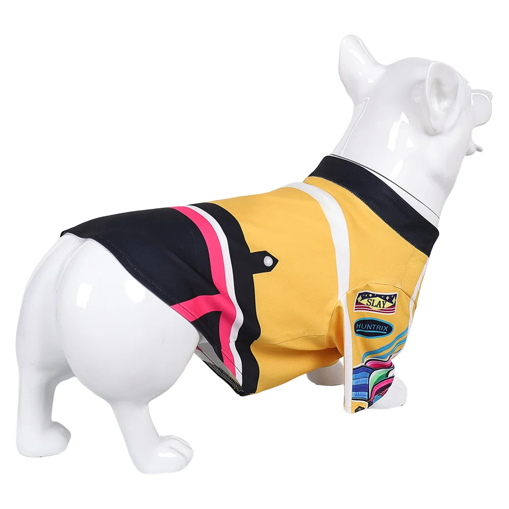 Stylish KPOP dog cosplay costume for pets in vibrant colors, perfect for fun dress-up occasions