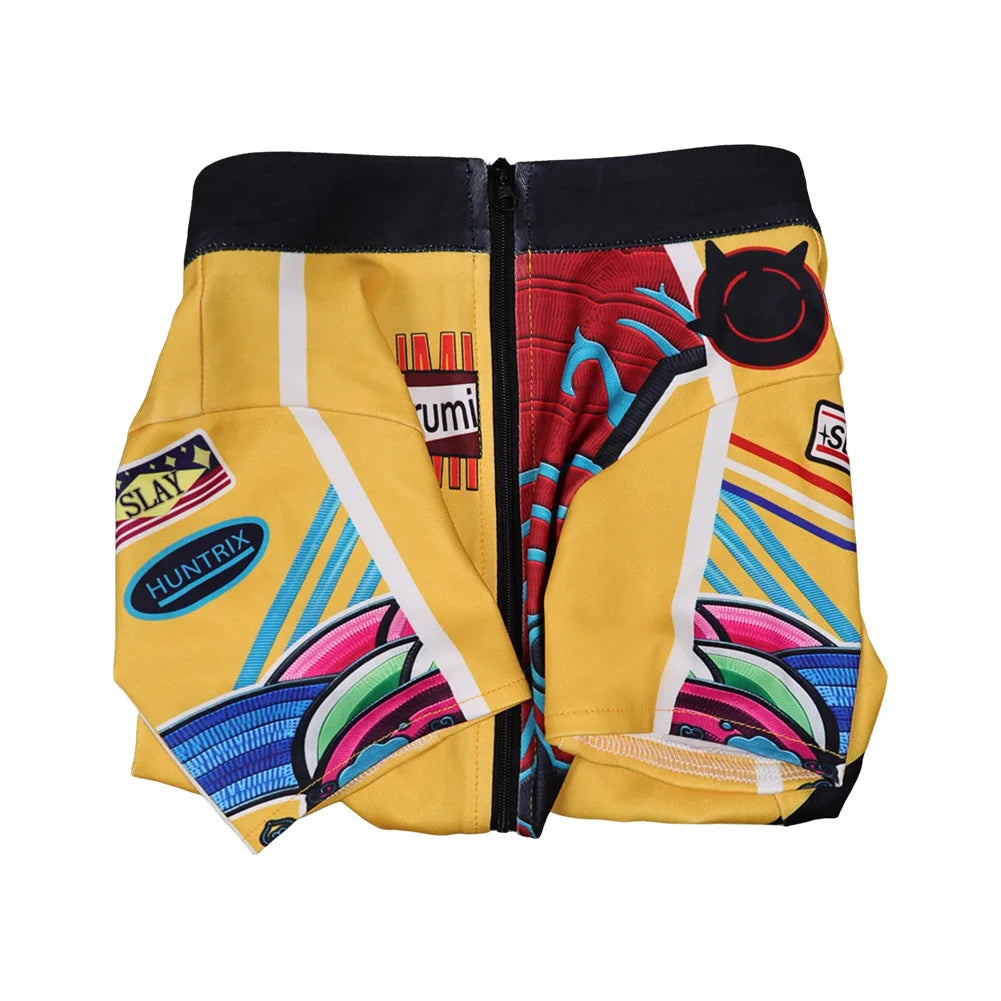 KPOP dog cosplay costume featuring vibrant colors and fun graphics for stylish pets