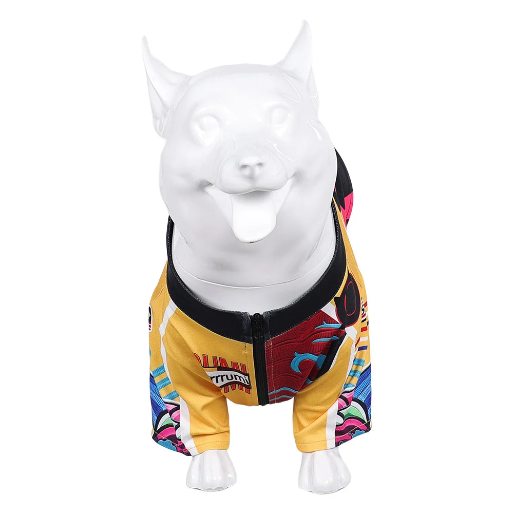 KPOP dog cosplay costume in vibrant colors designed for playful pet outfits