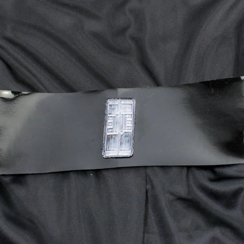 Kylo Ren dog costume featuring a sleek black design with a detailed belt for stylish pet outfits