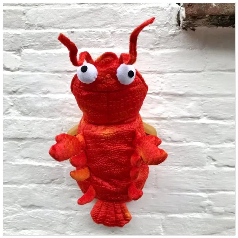 Zoomies & Co lobster dog costume featuring bright red color and playful design for pets