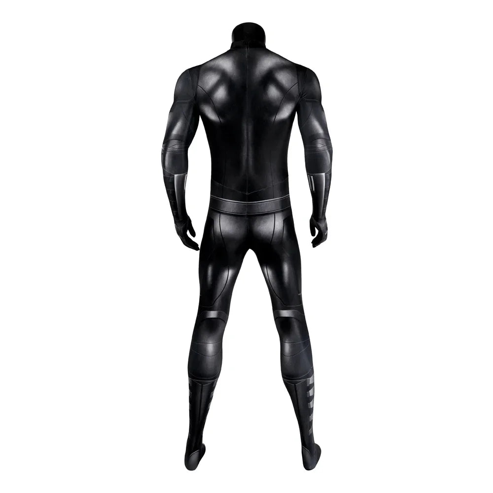 Back view of Michael Keaton Batman Costume for Adults featuring sleek design and form-fitting style