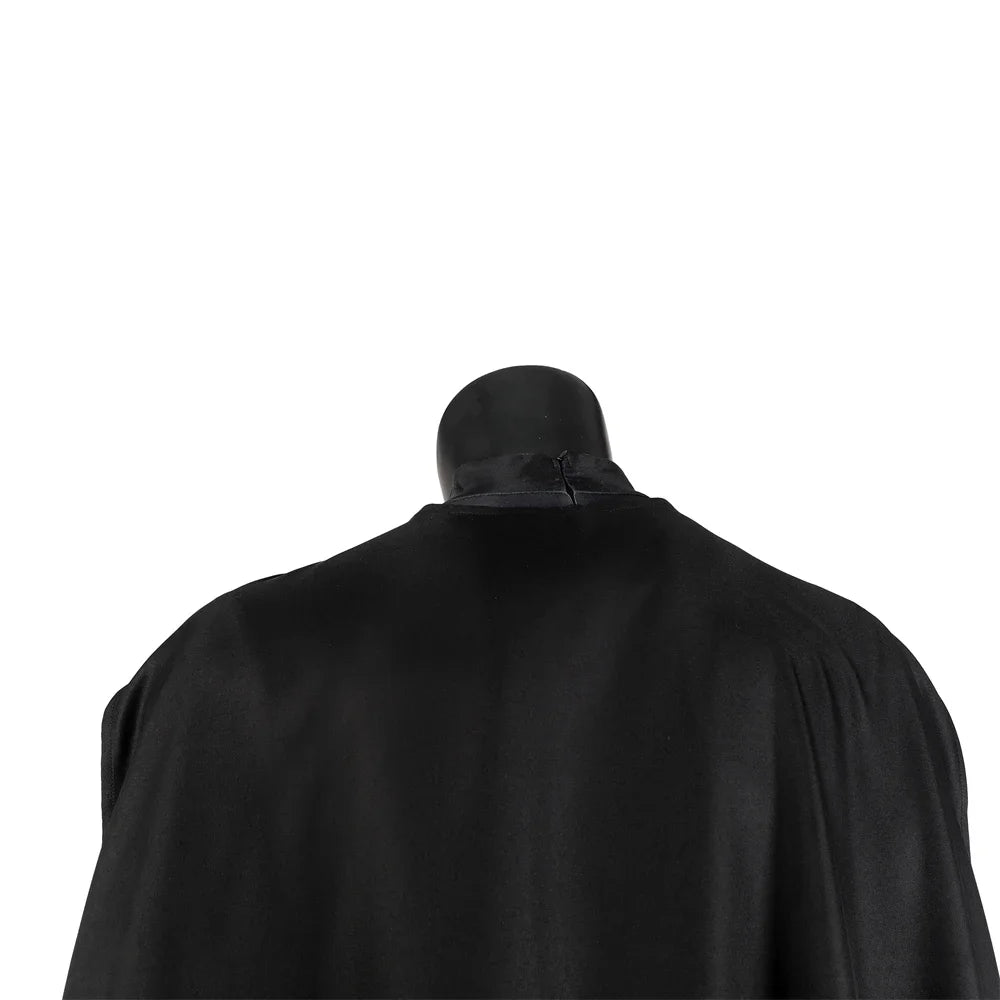 Back view of the Michael Keaton Batman Costume for Adults with a sleek black cape and collar
