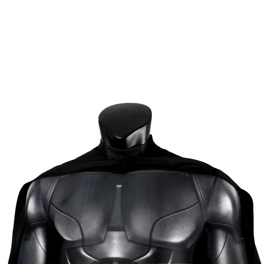 Michael Keaton Batman Costume for Adults featuring a detailed muscle chest design and flowing cape