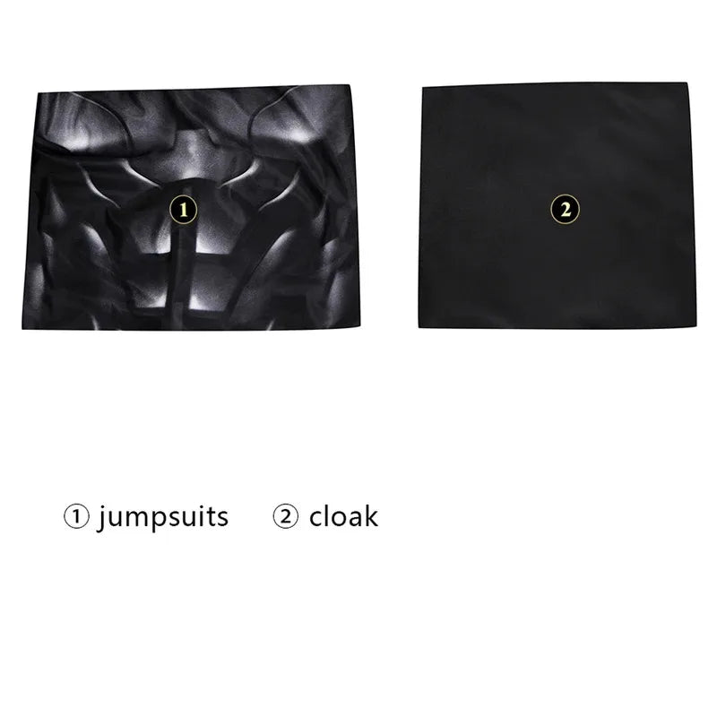 Michael Keaton Batman Costume for Adults featuring a jumpsuit and cloak for a complete superhero look
